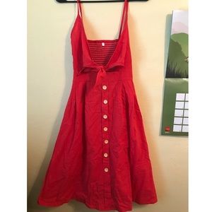 front tie dress